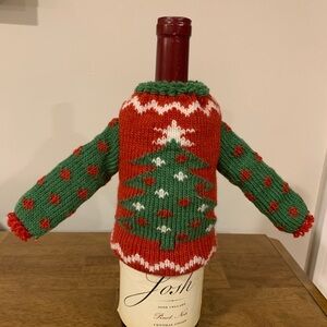 Festive Christmas Tree Wine Bottle Sweater